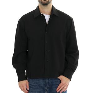 OVERSHIRT CROP BERNA NERO